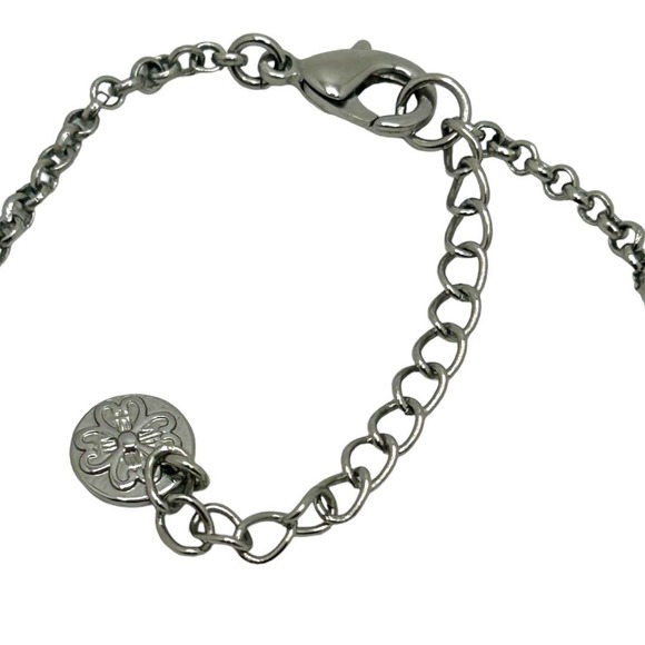 Signed Geometric REVERSIBLE Statement Necklace Blue Ombre and Creme GA - Picture 7 of 7